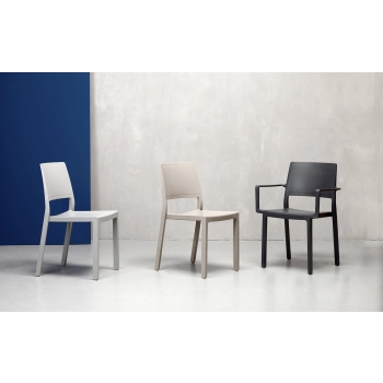 Sedia Kate senza braccioli impilabile in tecnopolimero Scab Design