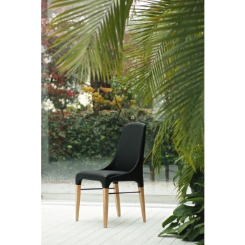 Sedia Kelly di Bontempi gambe in legno