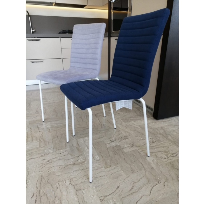 Set 2 sedie Krono di Midj imbottite e rivestite in tessuto