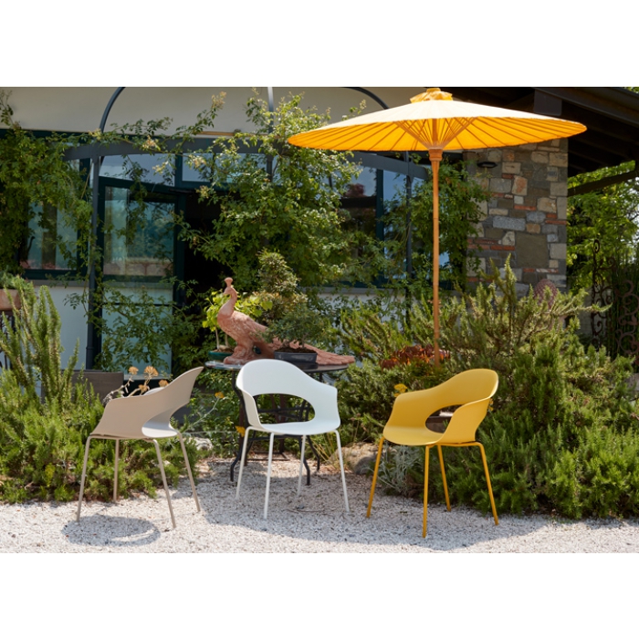 Sedia Lady B con 4 gambe e telaio verniciato Scab design