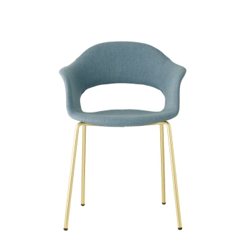 Sedia Lady B Pop con gamba in metallo e seduta imbottita Scab design