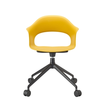Sedia Lady B Pop con ruote, in polipropilene o imbottita, di Scab design