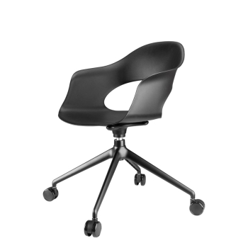 Sedia Lady B Pop con ruote, in polipropilene o imbottita, di Scab design