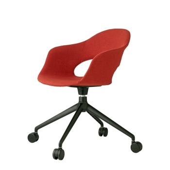 Sedia Lady B Pop con ruote, in polipropilene o imbottita, di Scab design