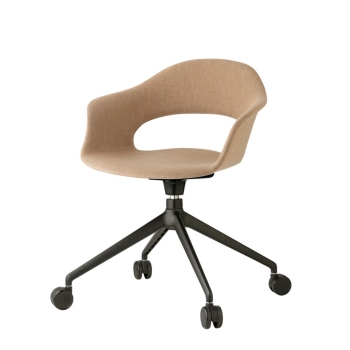 Sedia Lady B Pop con ruote, in polipropilene o imbottita, di Scab design