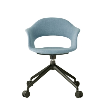 Sedia Lady B Pop con ruote, in polipropilene o imbottita, di Scab design