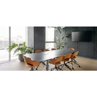 Sedia Lady B Pop con ruote, in polipropilene o imbottita, di Scab design