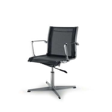 Sedia Lux di Olivo & Groppo in tessuto Net con struttura a 4 razze