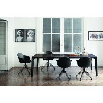 Sedia Mood di Bontempi con base girevole in acciaio