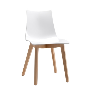 Sedia Natural Zebra Antischock in legno e policarbonato Scab design