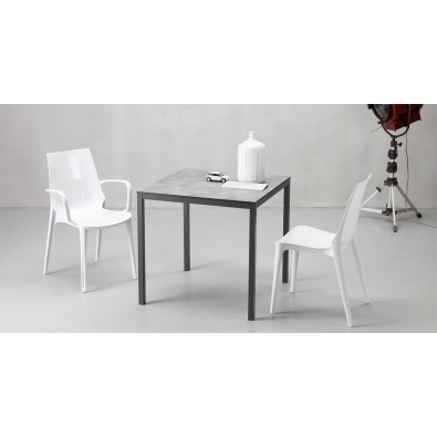 Sedia Vanity con braccioli in policarbonato Scab Design