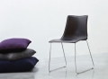Sedia Zebra Pop a slitta imbottita Scab design