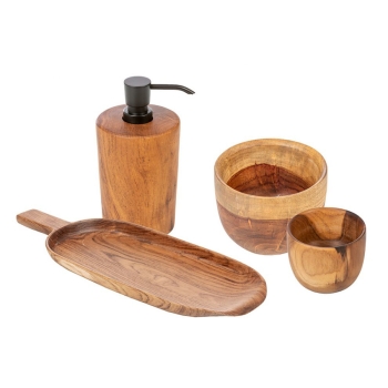 Set da bagno Alma Wood CPTK di Cipì in legno Teak