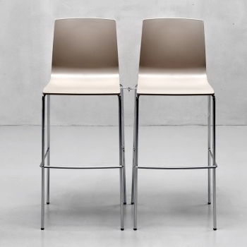 Sgabello Alice in tecnopolimero e acciaio Scab Design