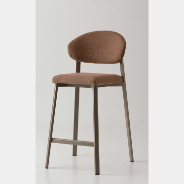 Sgabello Beba Curvy imbottito di Point House