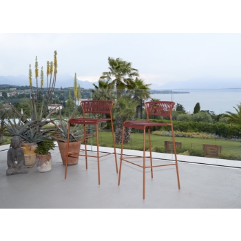 Sgabello Lisa Club in fili di pvc Scab design