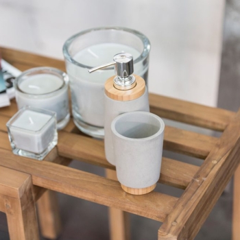 Sgabello Panca Tricky CP501TRI di Cipì in legno teak naturale recuperato cerato