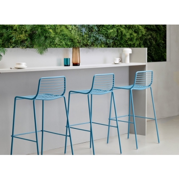 Sgabello Summer 75 in acciaio zincato Scab design