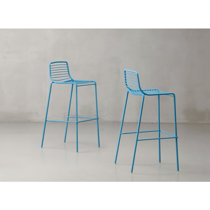 Sgabello Summer 75 in acciaio zincato Scab design