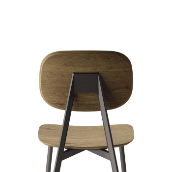 Sgabello Tata 6 con seduta in polipropilene o legno di PoinHouse