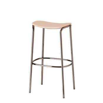 Sgabello Trick Wood in rovere e metallo Scab Design