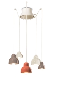 Sospensione 5 LUCI accento APO DECO' BERIMBAU C2607 di Ferroluce