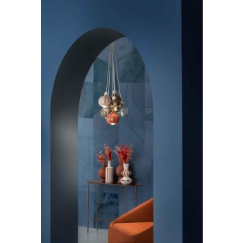 SOSPENSIONE 6 LUCI GRAPPOLO accento APO DECO' AFOXE' C2657