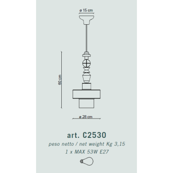 SOSPENSIONE H.60 DECO' LARIAT C2530