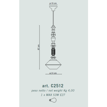 SOSPENSIONE H.87 DECO' LARIAT C2512