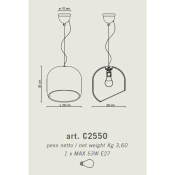 SOSPENSIONE PICCOLA DECO' AYRTON C2550