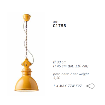 SOSPENSIONE RETRO' INDUSTRIAL C1755