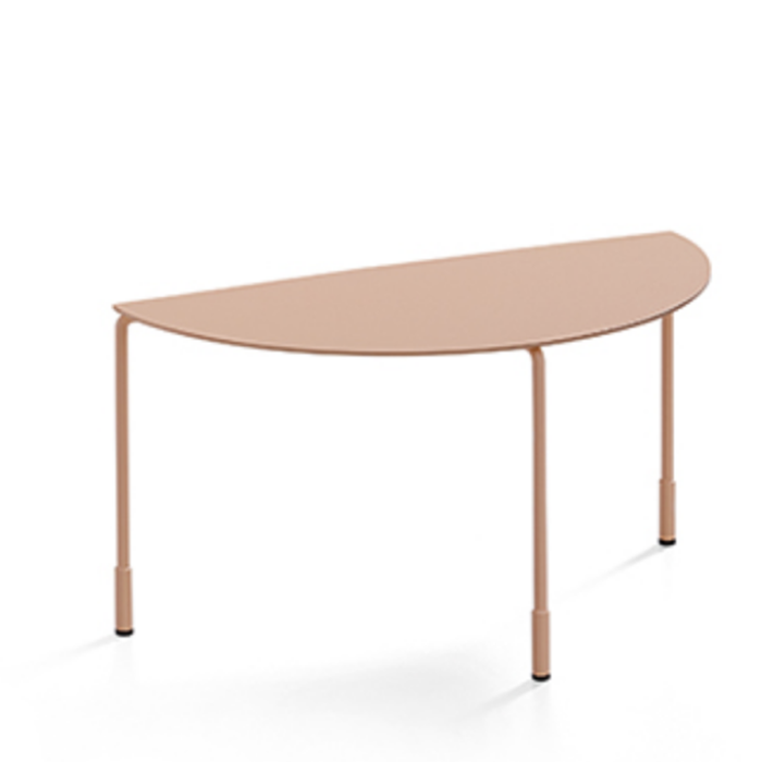 Tavolino Hoodi Coffee Table in metallo e cuoio di Midj