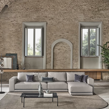 Tavolino Karol di Bontempi in acciaio con piano in cristallo o legno