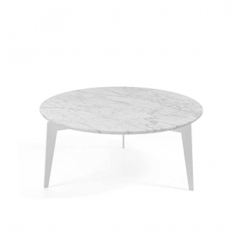 Tavolino Nordic di Pezzani struttura in acciaio Verniciato e piano in marmo
