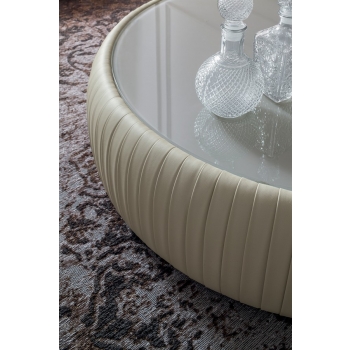 Tavolino o Pouf Plisse' di Tonin Casa in ecopelle