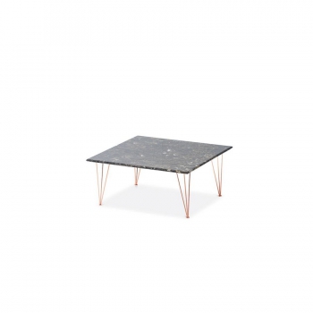 Tavolino Toucan con elegante piano quadrato in marmo