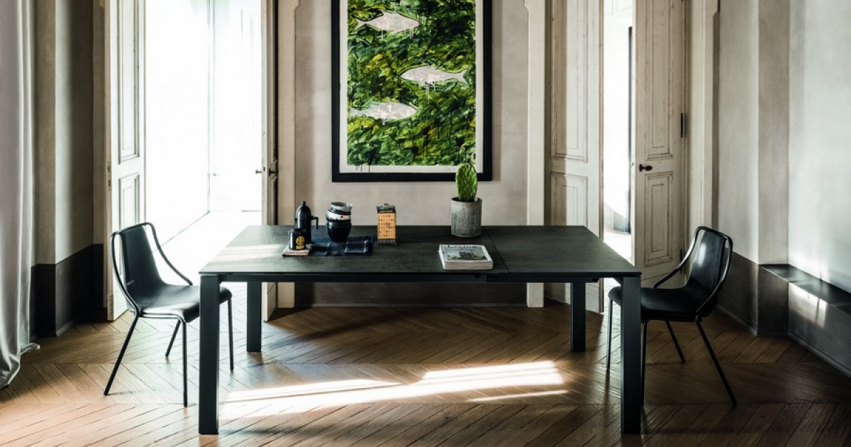 Tavolo Badù in metallo di Midj allungabile - Main Image