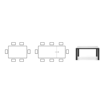 Tavolo Dorian CB4815-R 130 A di Connubia allungabile