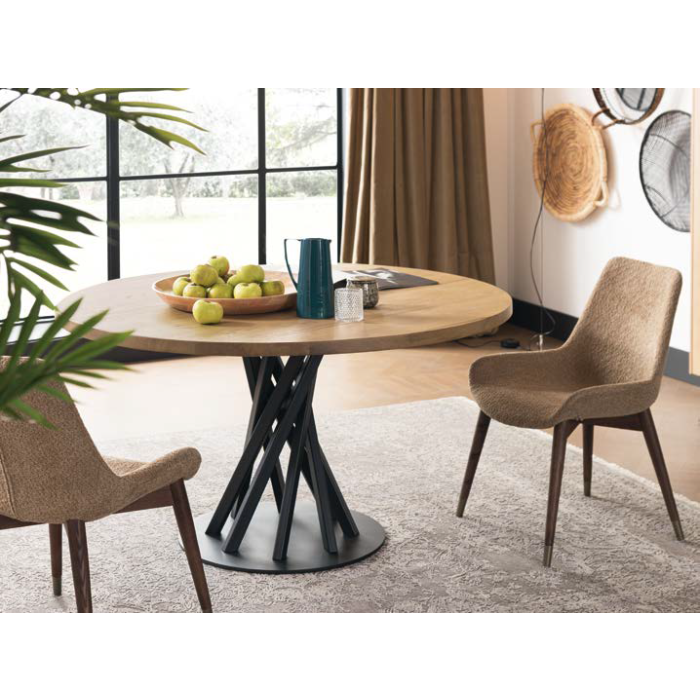 Tavolo Gemini rotondo di Altacorte fisso 