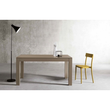 Tavolo Office interamente in legno impiallacciato Noce allungabile da pranzo