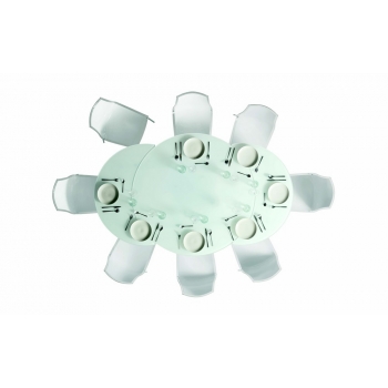 Tavolo rotondo allungabile Giro di Bontempi con base colonna