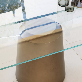 Tavolo Spike in metallo e vetro di Midj