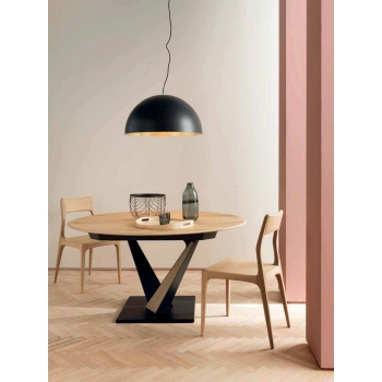 Tavolo West di Altacorte allungabile tondo