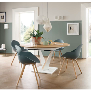 Tavolo West di Altacorte allungabile tondo