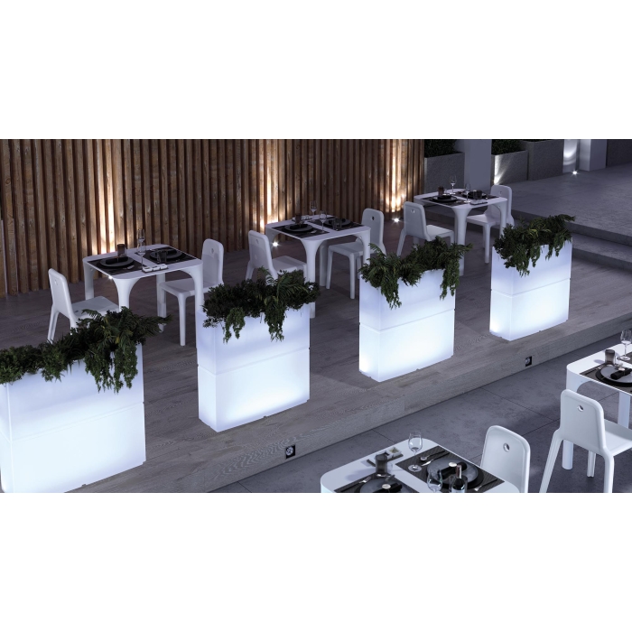 Vaso Flower Box Dune con luce di Lyxo