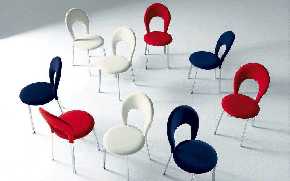 Vittoria Ingenia Bontempi Stuhl aus lackiertem Stahl mit ökologischem