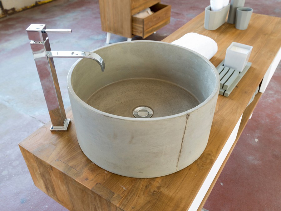 Cipì Beton Round Sink - Waschbecken | Gleiche Ausstattung