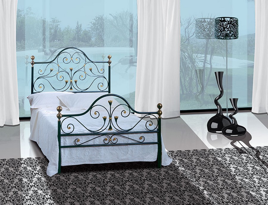 Pama Letti Bett Giulia - Eineinhalb Betten aus Schmiedeeisen | Gleiche