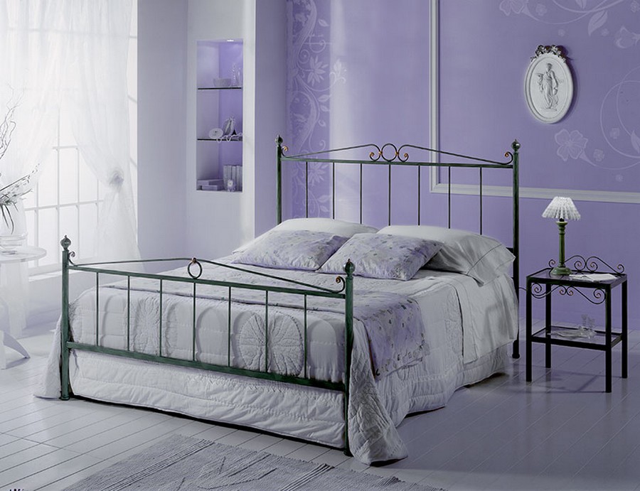 Pama Letti Plutone Bett - Schmiedeeisen Einzel- und Halbbetten