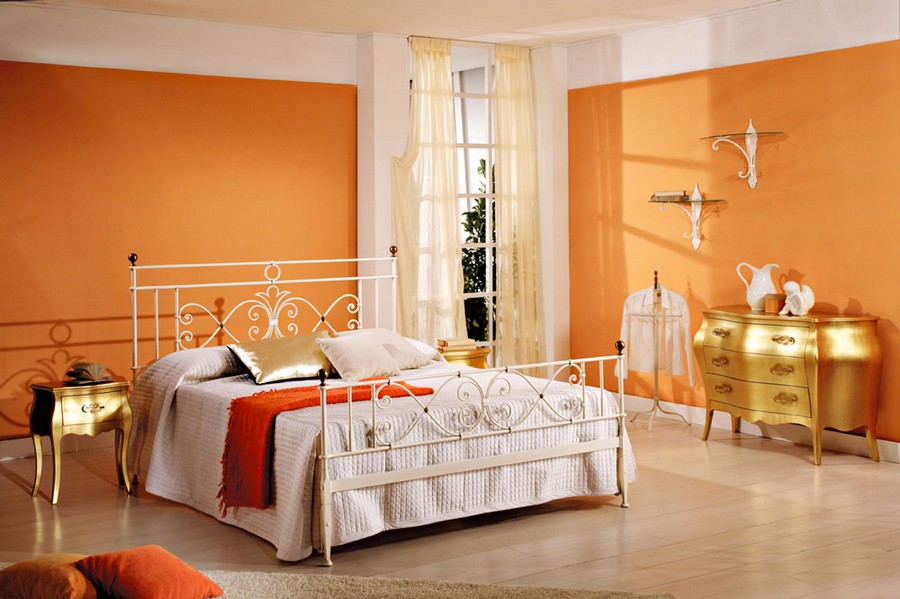 Imperiales Doppelbett, komplett aus Schmiedeeisen